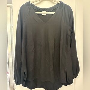 CAbi Black V-Neck Blouse